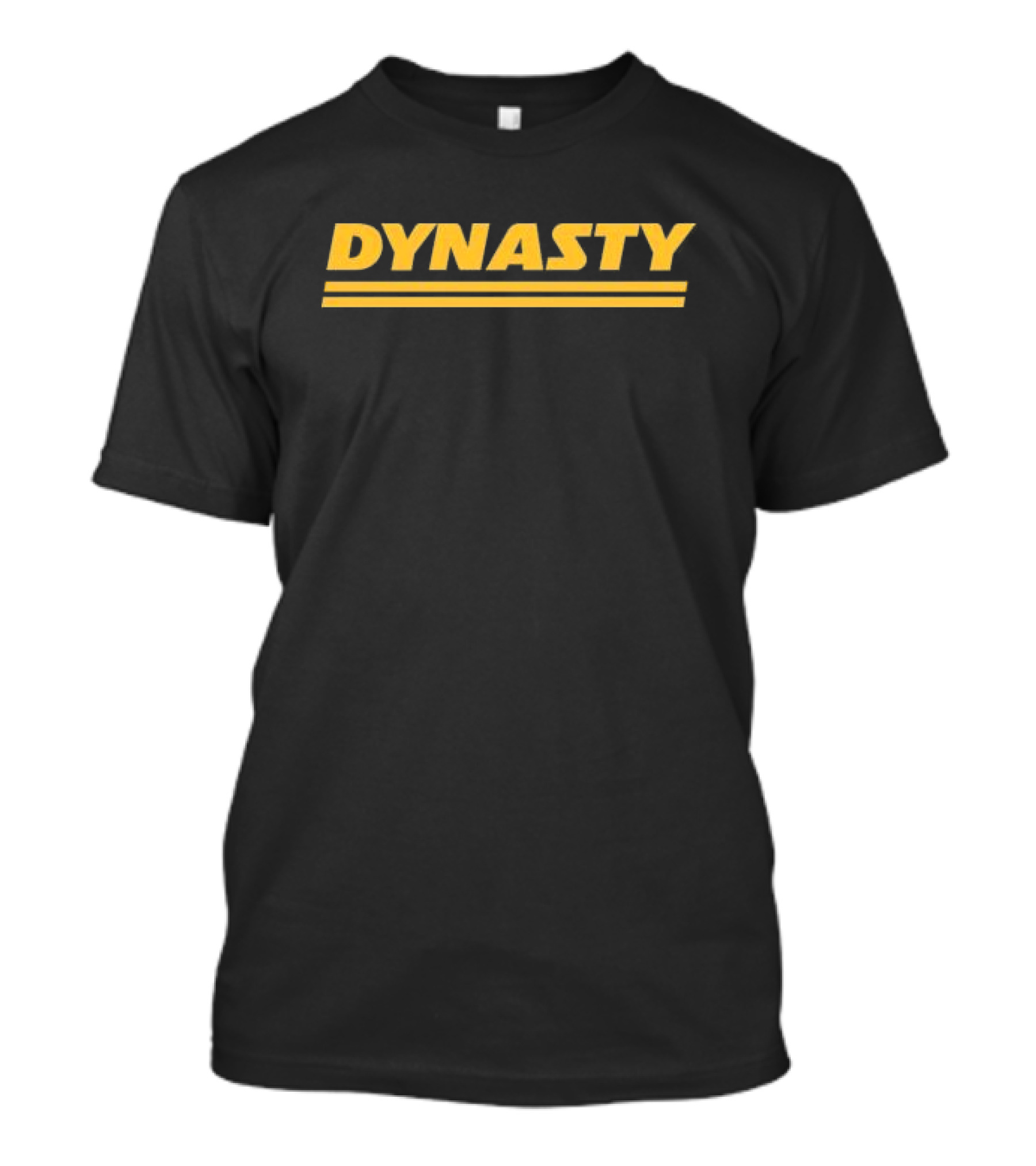 Dynasty Kansas City Parody Text In Yellow With Double Lines T-Shirt