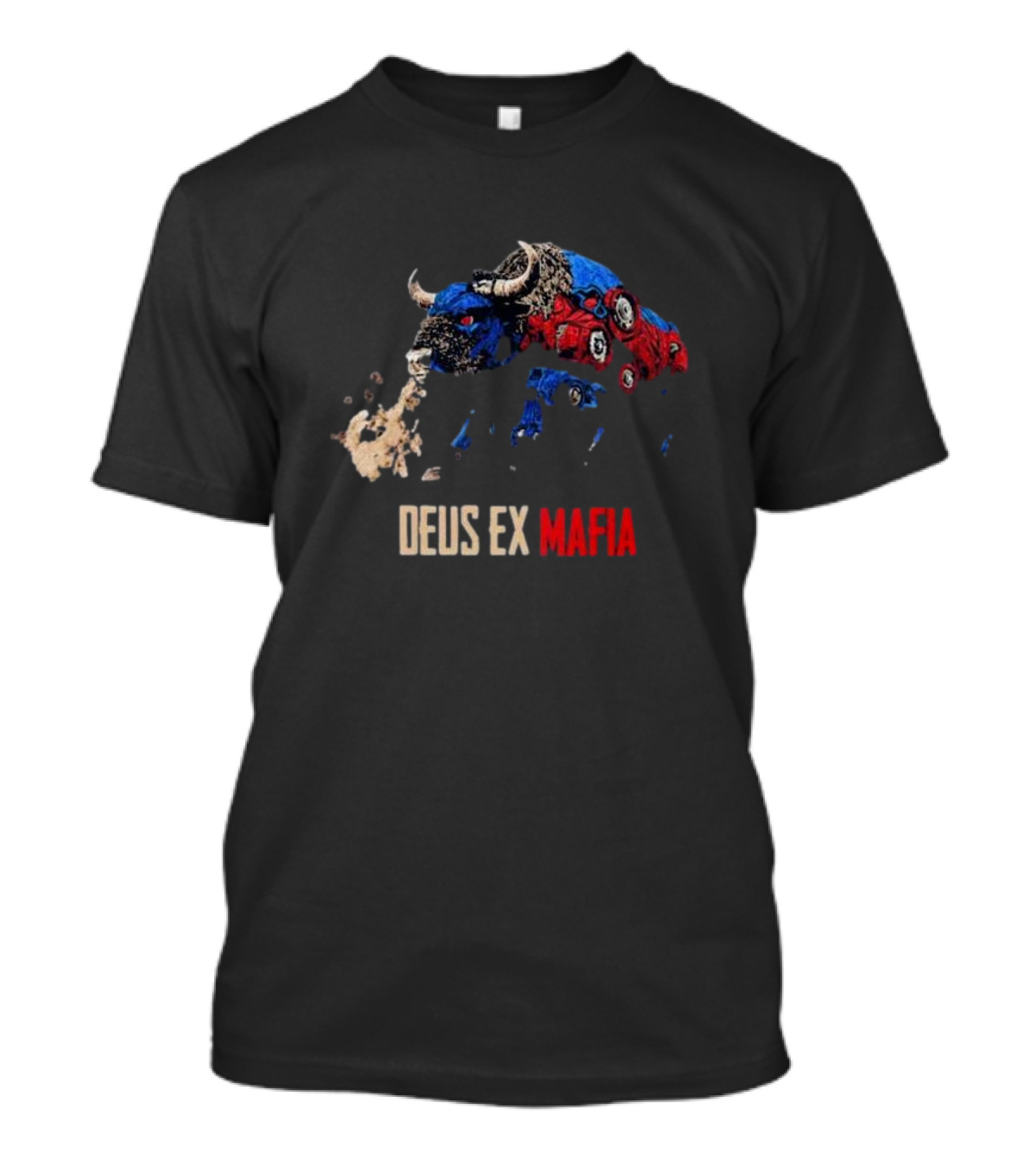 Buffalo Bills Deus Ex Mafia Charging Buffalo T-Shirt