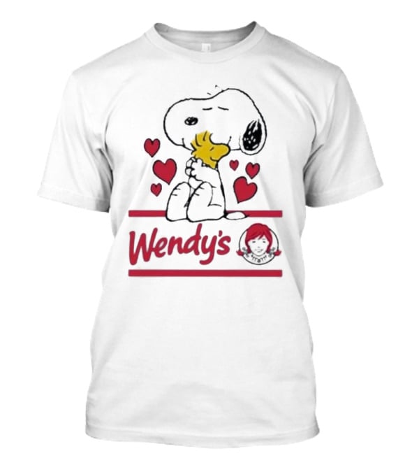 Snoopy Woodstock Hearts Wendy's T-Shirt