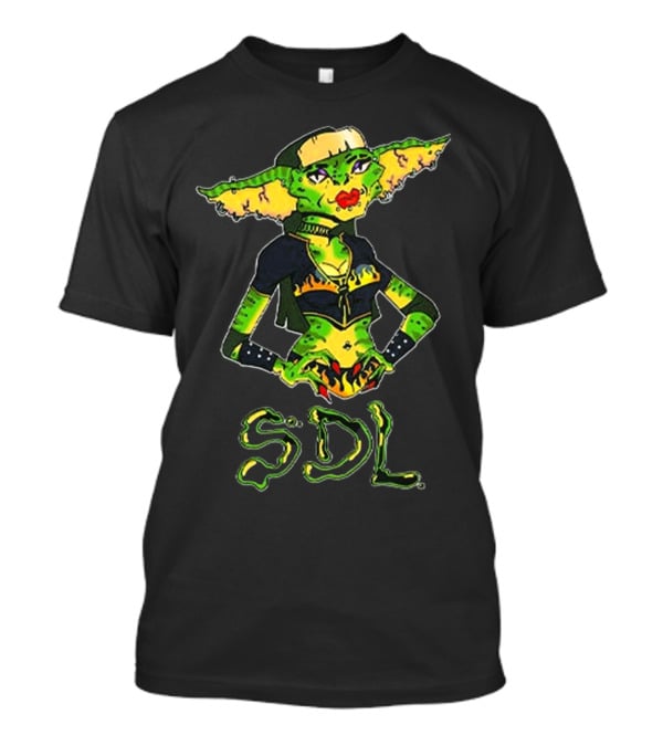 Steph De Lander SDL Gremlin Character In Punk T-Shirt