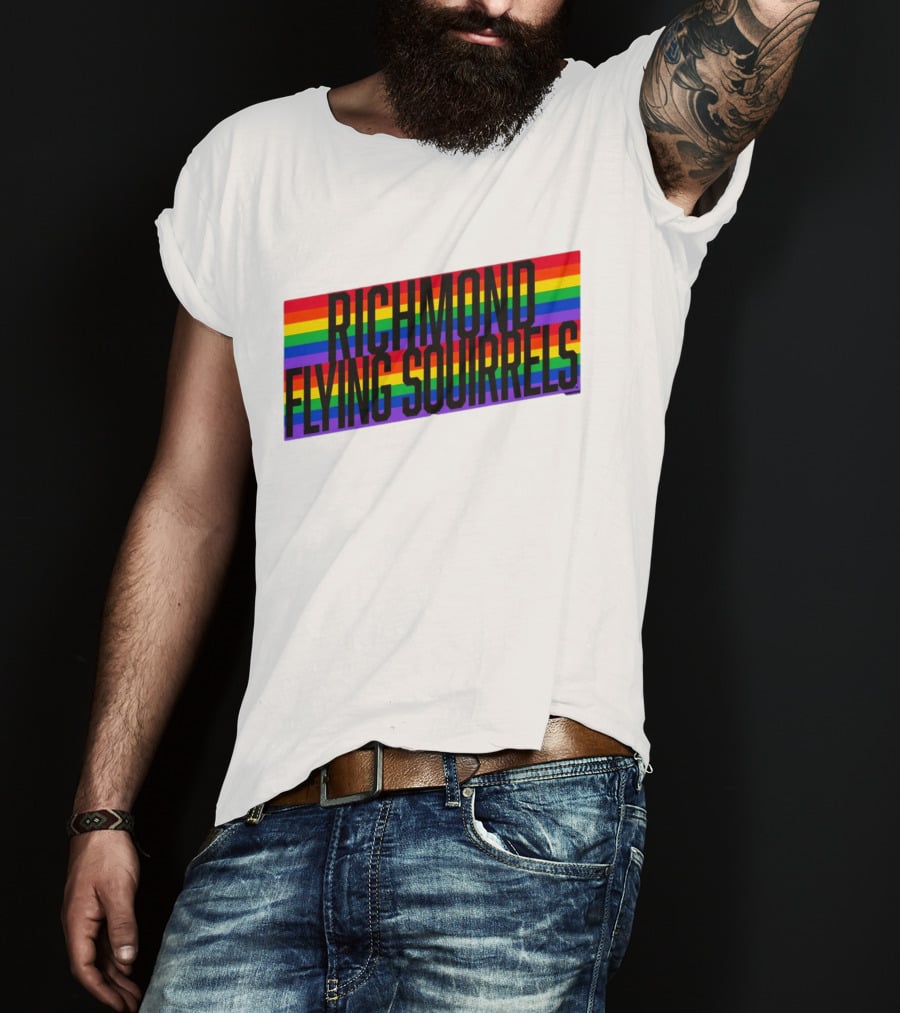 Richmond Flying Squirrels Pride Rainbow Stow T-Shirt