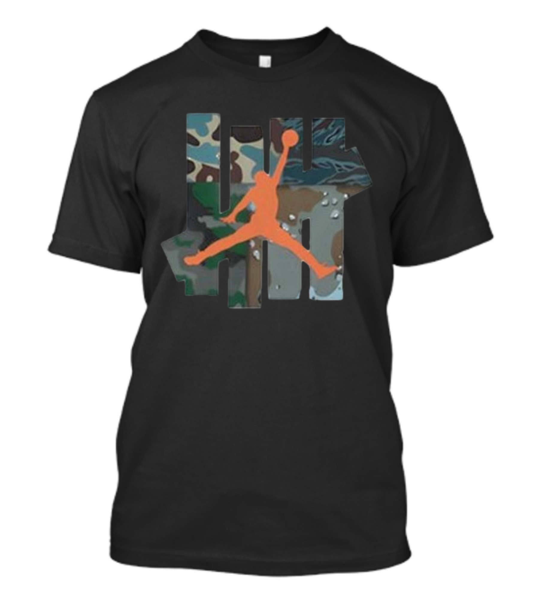 Jordan X Undefeated Camo Jumpman Be More Prepared Than Anyone Else T-Shirt