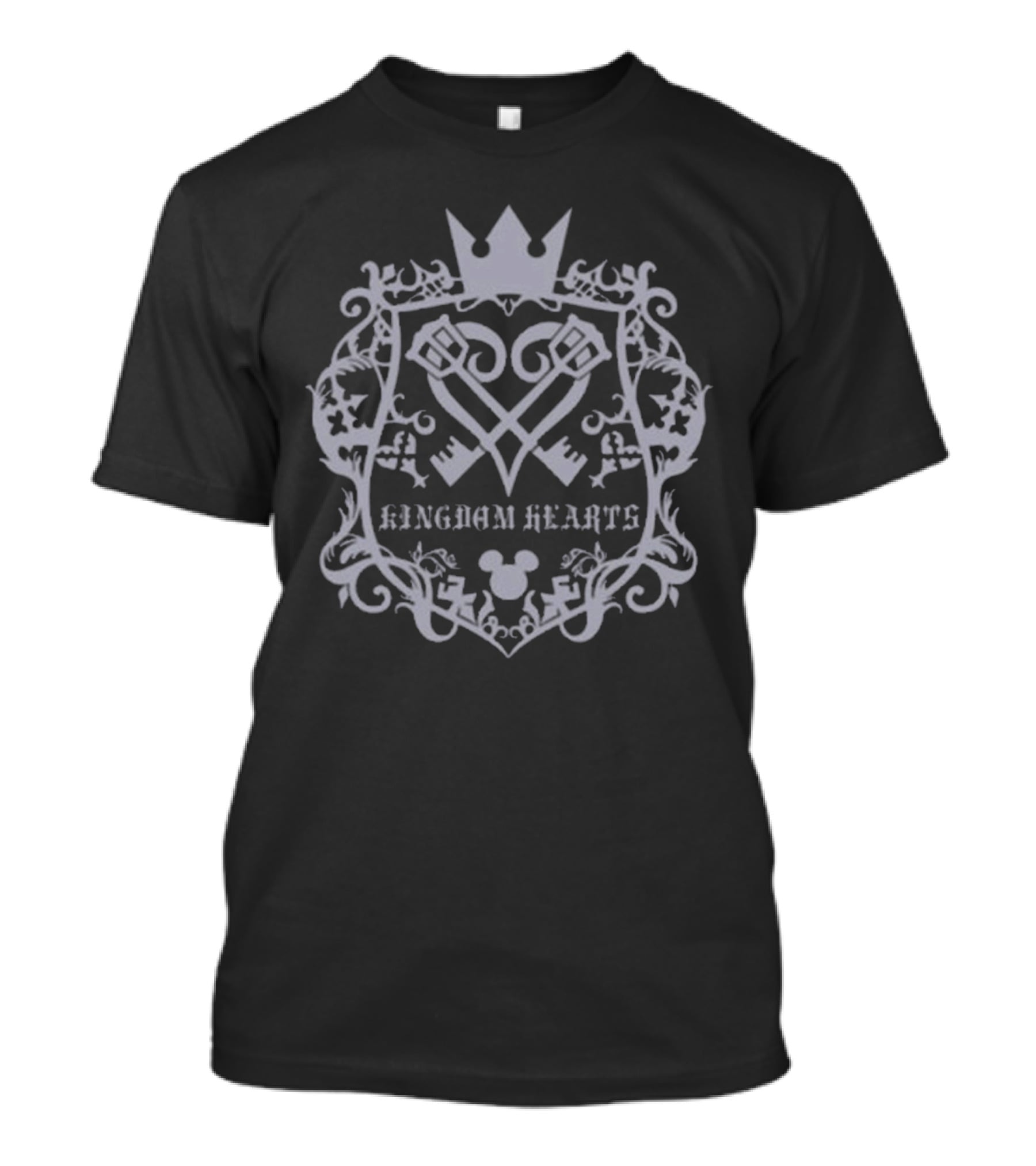 Kingdom Hearts Crest Keyblade Mickey Crown T-Shirt