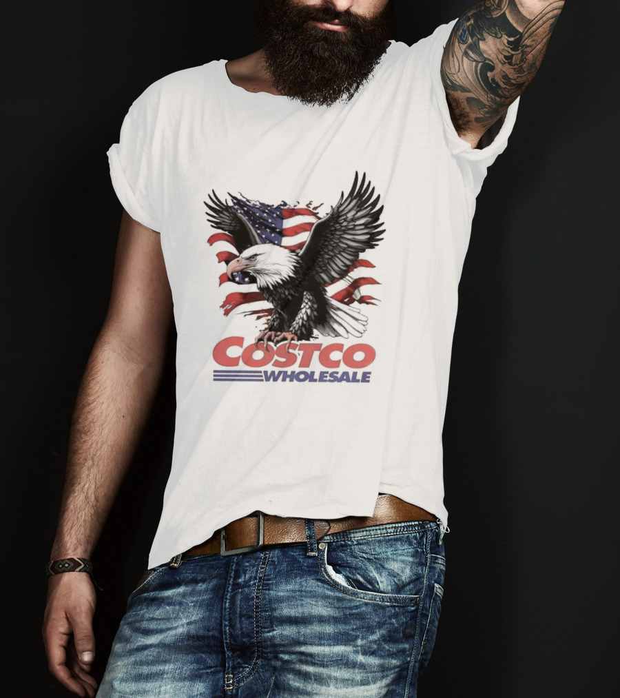 Costco Wholesale American Flag Eagle T-Shirt