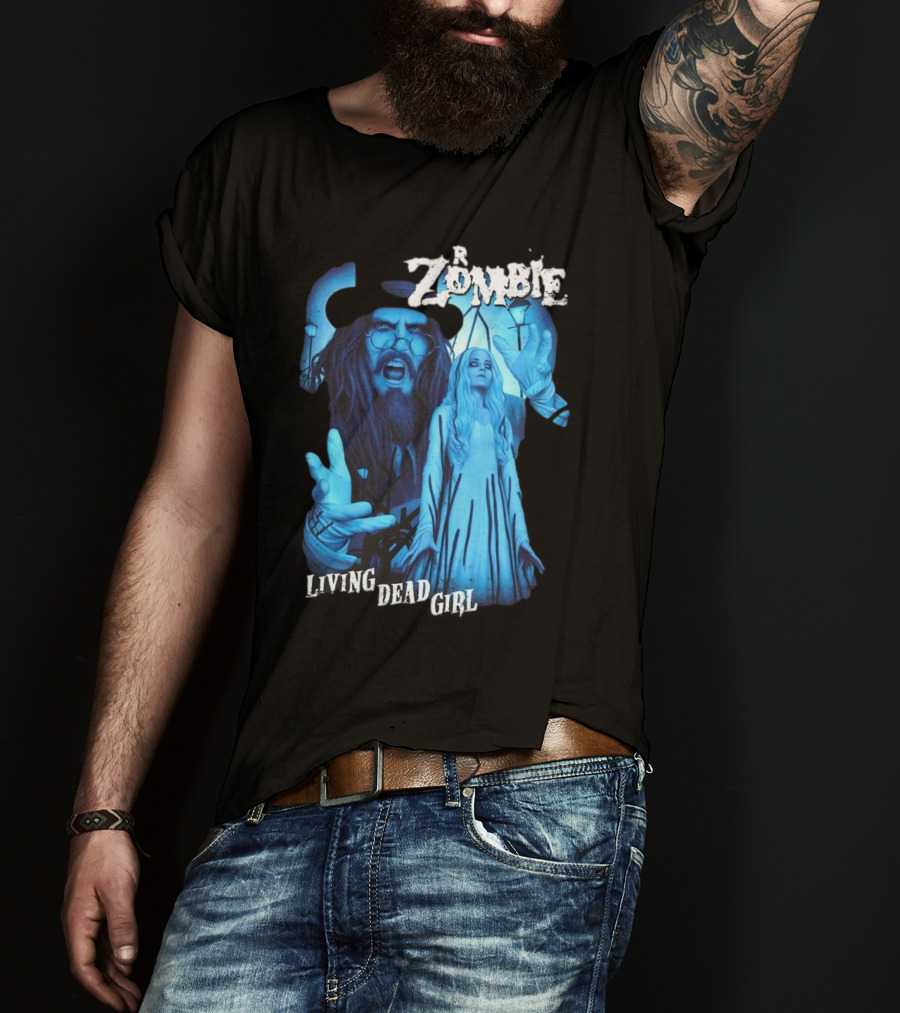 Rob Zombie Living Dead Girl Blue Gothic Horror T-Shirt
