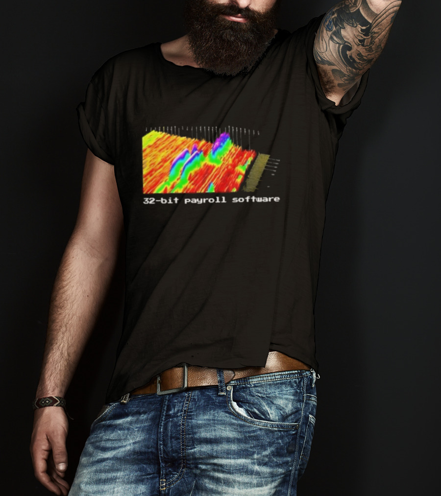 Ayush S Joinwarp 32-Bit Payroll Software Rainbow Spectrum Visualization T-Shirt