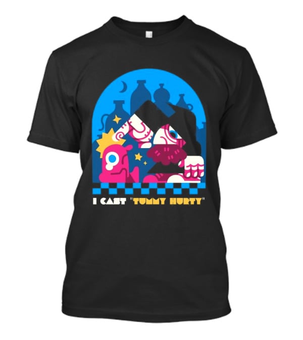 I Cast Tummy Hurty The Forbidden Spell Potion Bottles Stars T-Shirt
