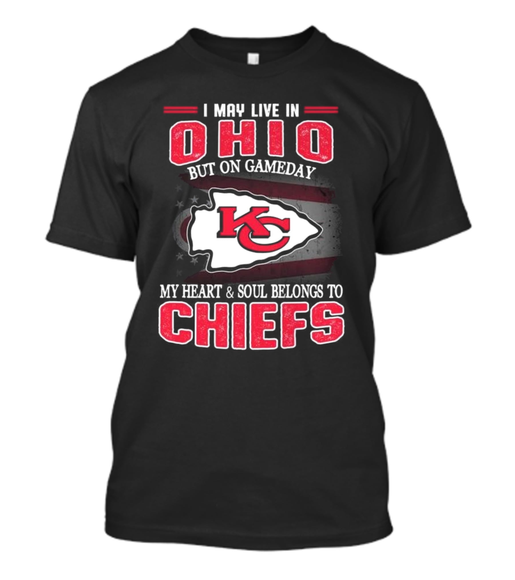 Ohio Gameday Heart And Soul Belongs To Kansas City Chiefs T-Shirt