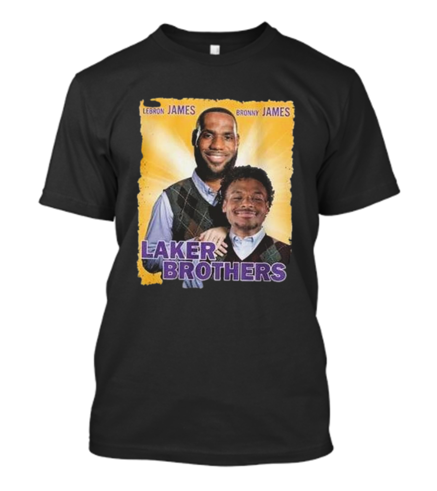 Lebron James Bronny James Laker Brothers T-Shirt