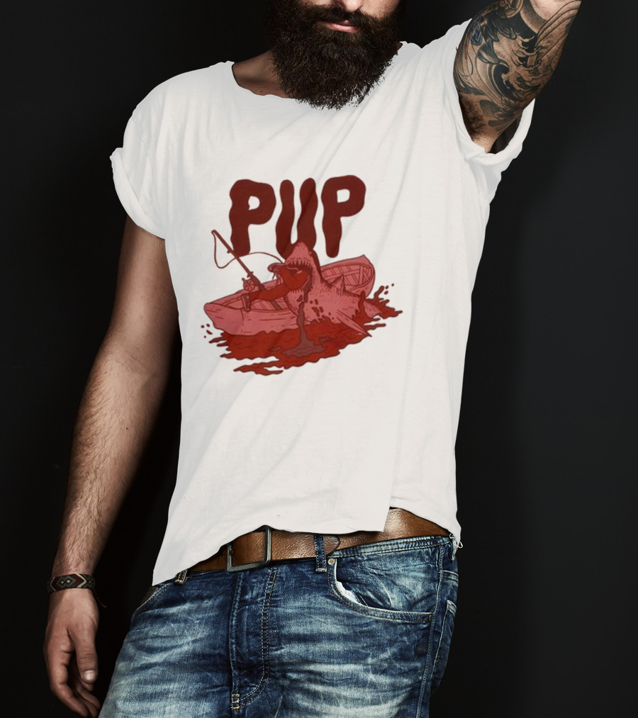 PUP Shark Attack Boat T-Shirt