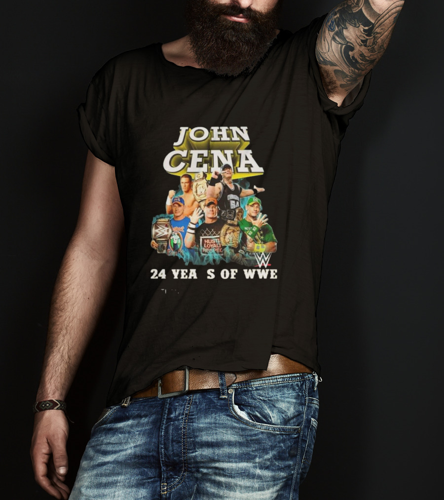 John Cena WWE Legacy 24 Years 2001-2025 Champion T-Shirt