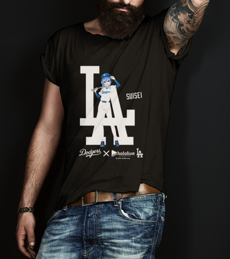 Dodgers X Hololive Suisei LA Collaboration T-Shirt