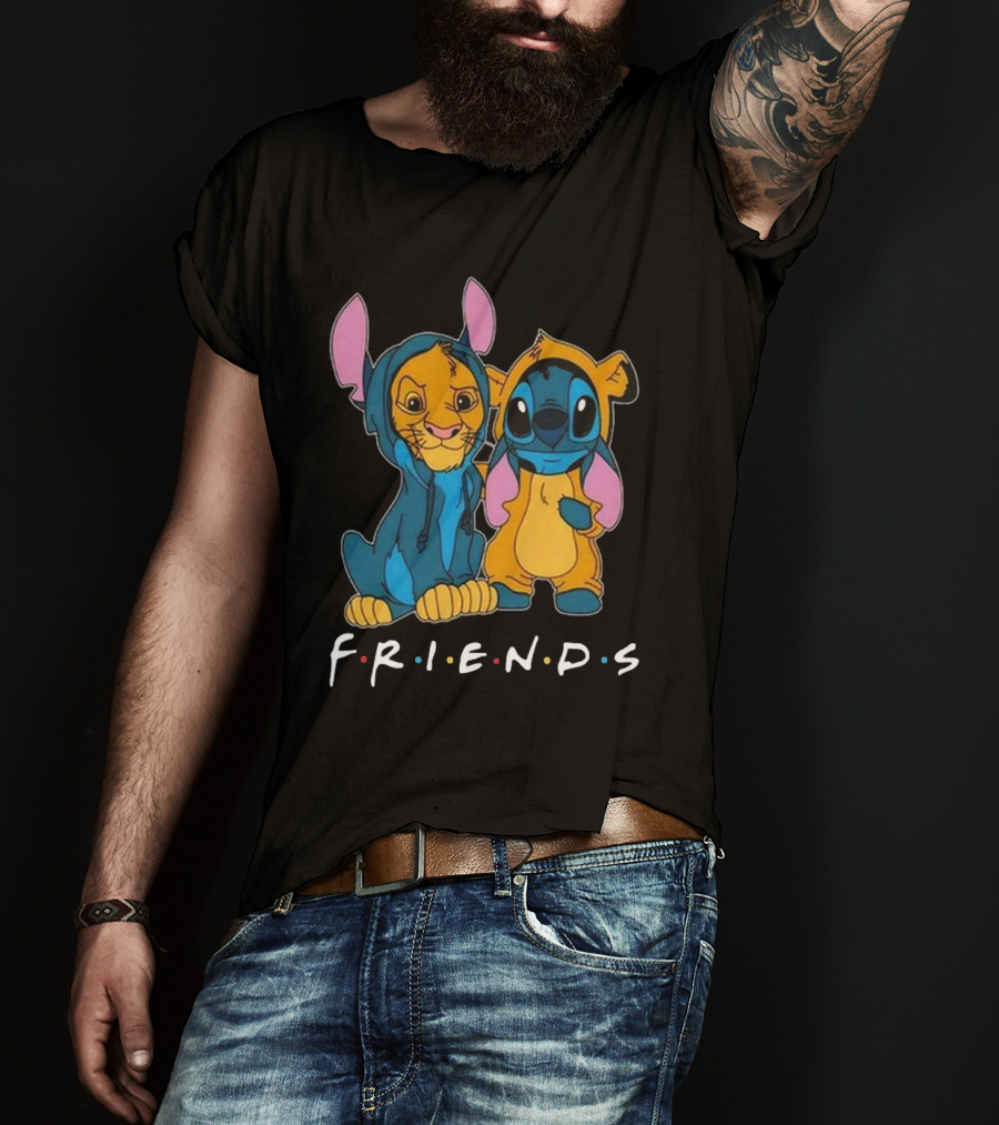 Friends Stitch And Lion King Disney Fusion T-Shirt