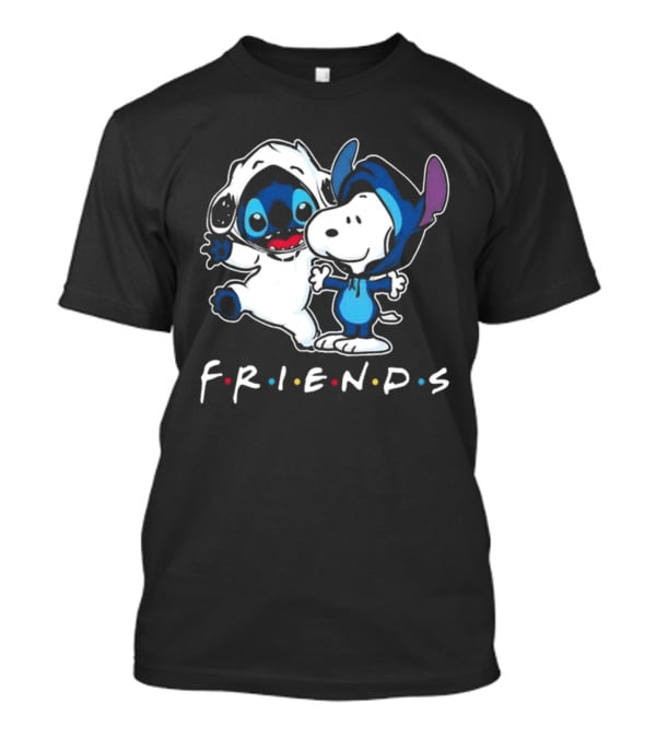 Stitch And Snoopy Peanuts Friends Disney Collaboration T-Shirt