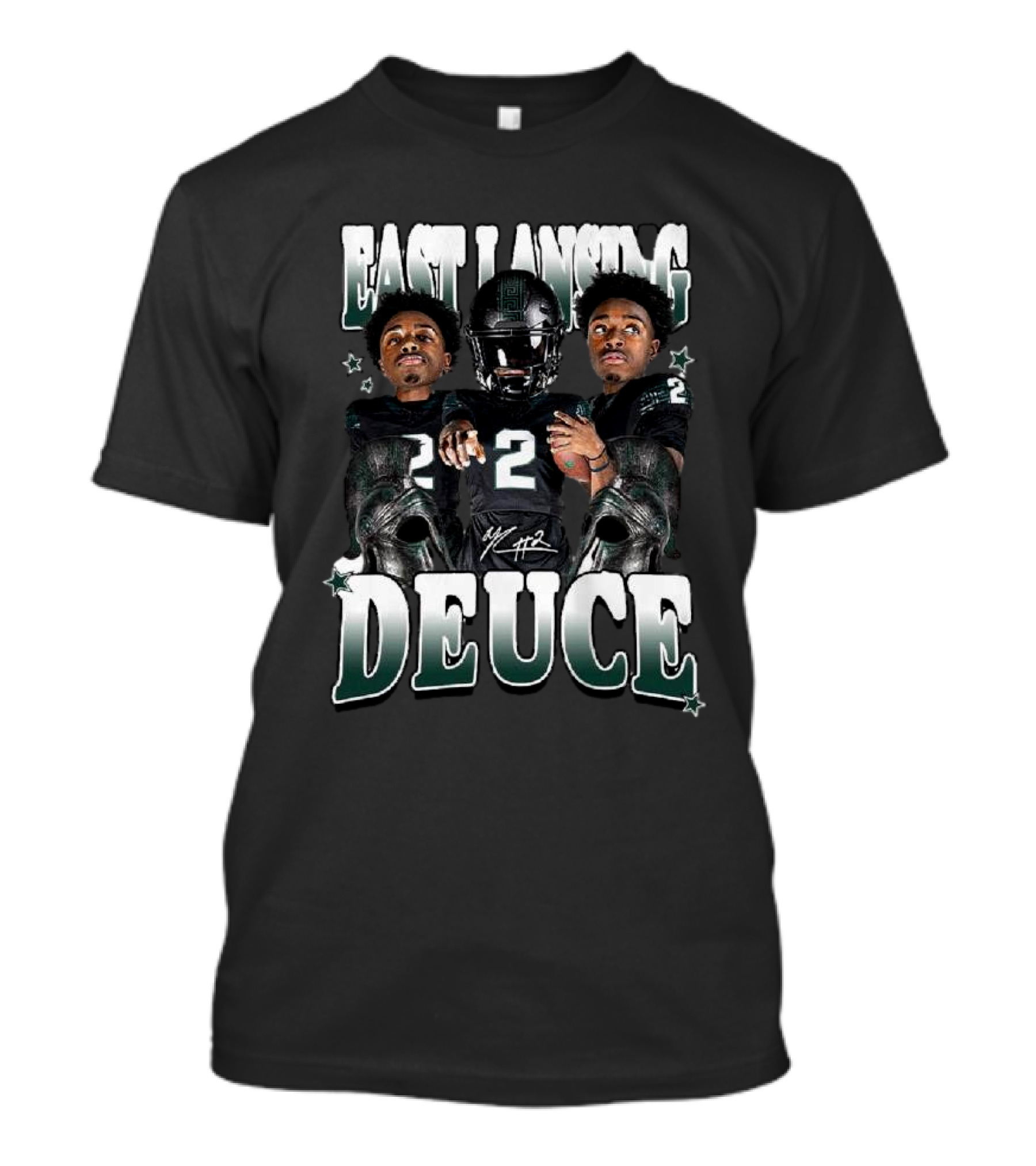 East Lansing Deuce Michigan State Football Star T-Shirt