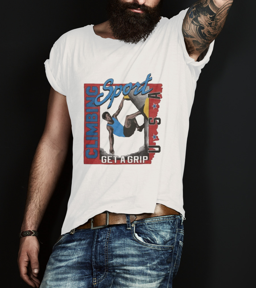 Sport Climbing USA Get A Grip T-Shirt