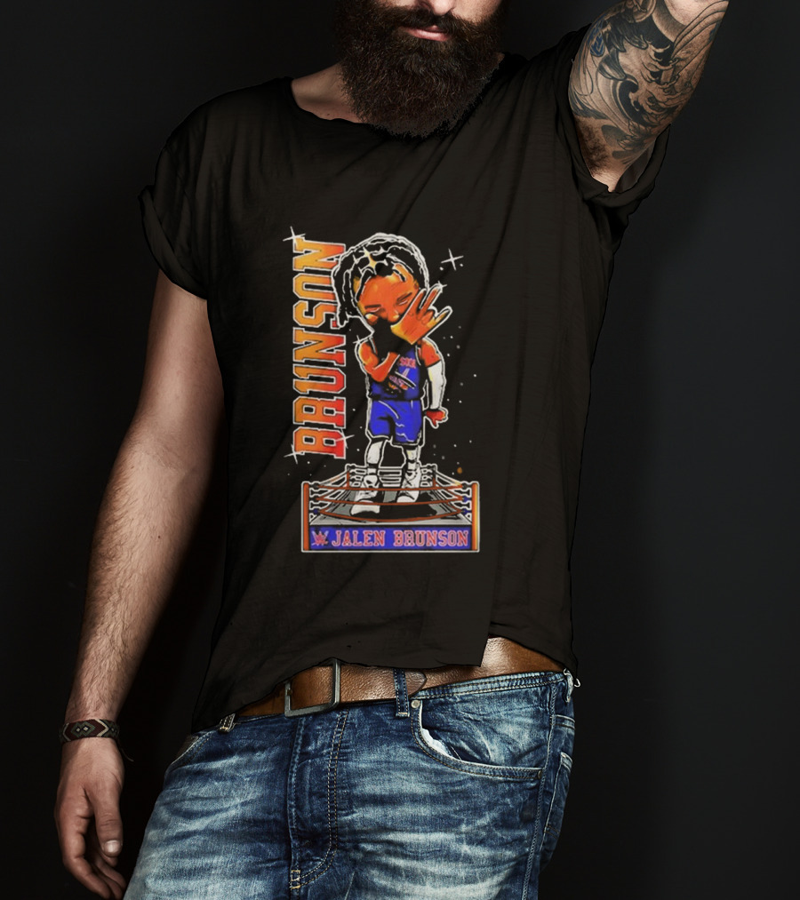 Jalen Brunson Knicks WWE Ring T-Shirt