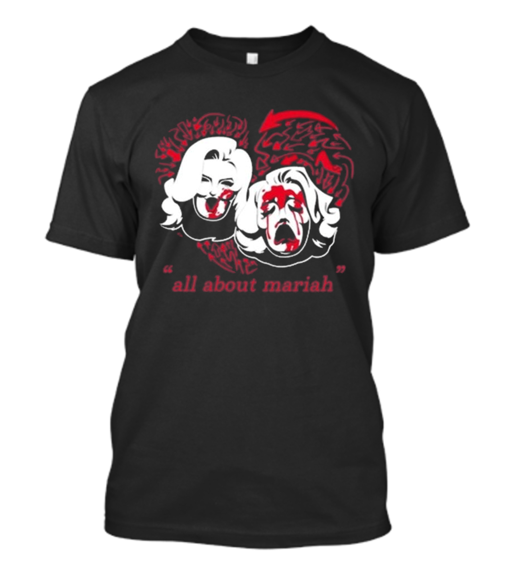 Mariahmayx All About Mariah Heart Faces Red Arrows T-Shirt