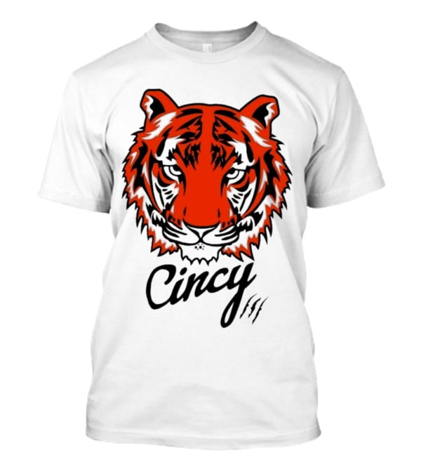 Cincy The Tiger Head By Ted Karras T-Shirt