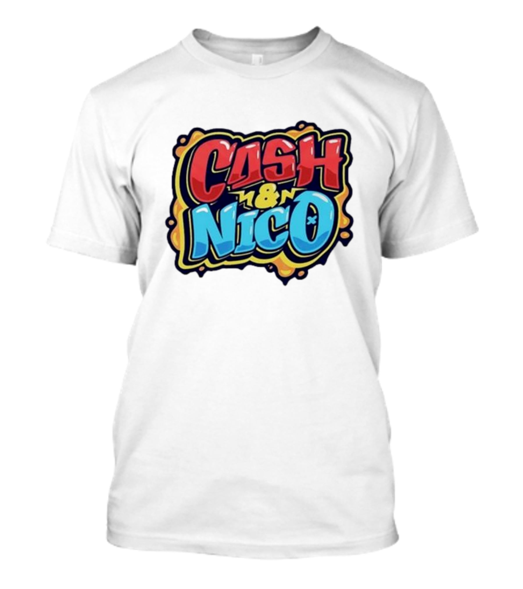 CASH And NICO Colorful Bold Typography T-Shirt