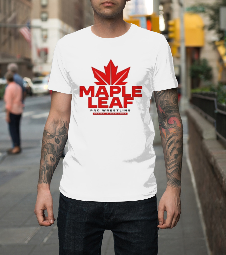 Maple Leaf Pro Wrestling Canada Maple Leaf Retro Sports Entertainment T-Shirt