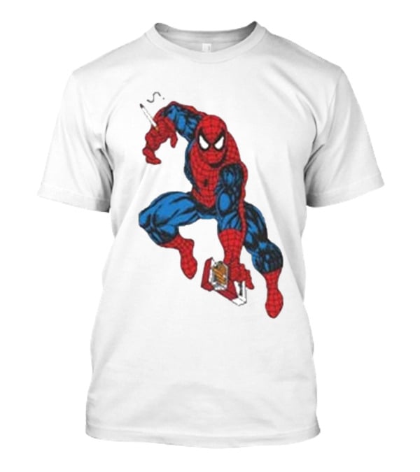The Amazing Smokerman Comic Parody Smoking Jumping Hero T-Shirt