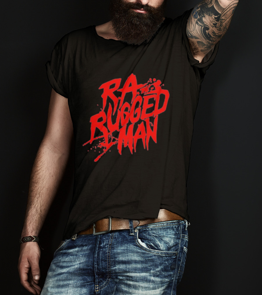 RA The Rugged Man Logo Blood Splatter T-Shirt