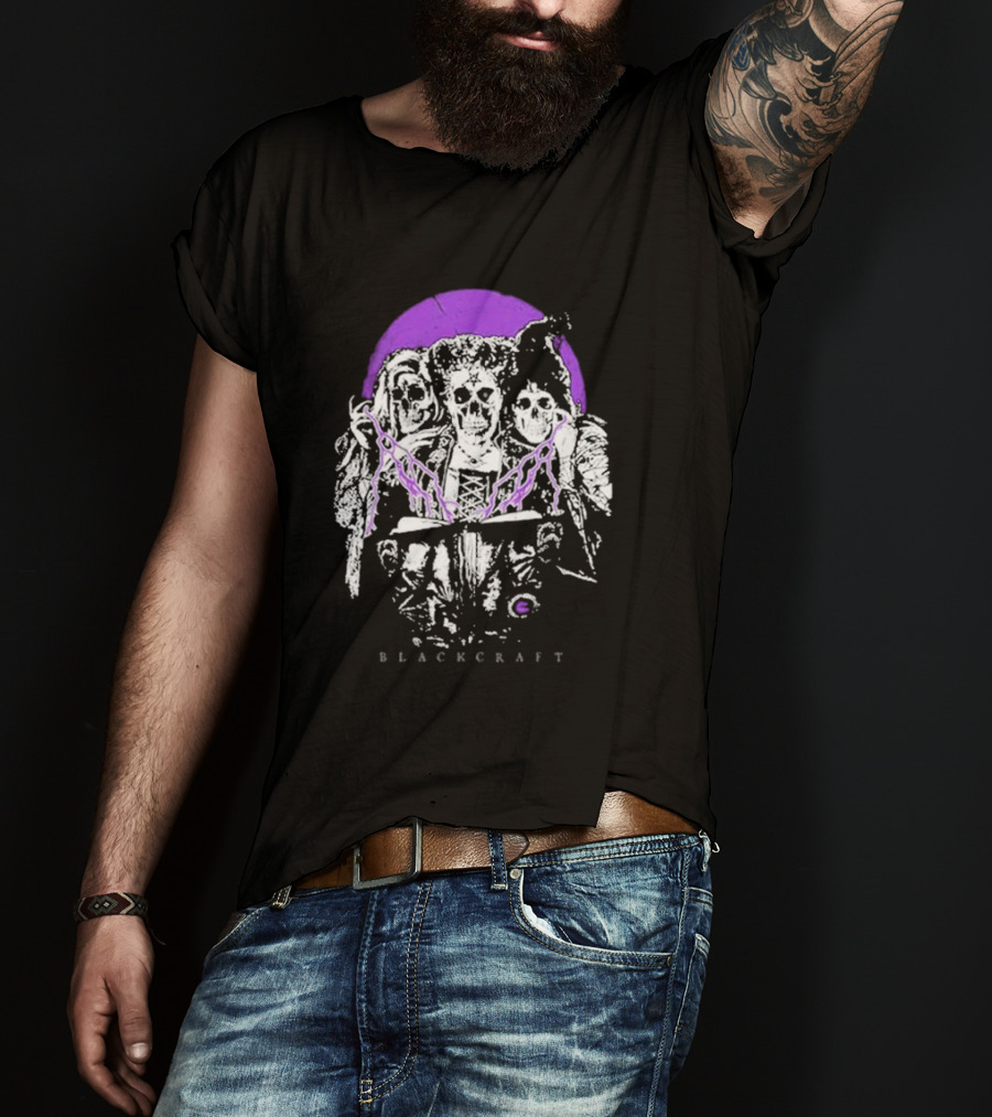 Blackcraft Skeleton Sisters With Purple Circle T-Shirt