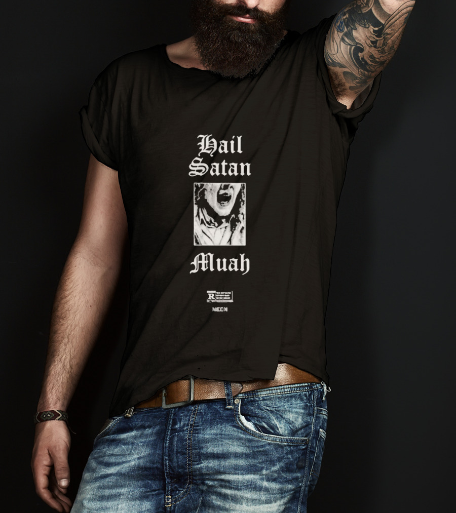 Hail Satan Muah Neon R Rating T-Shirt