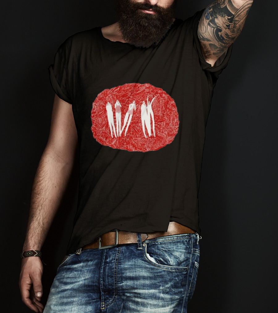 Burn Your Fire For No Witness Silhouettes On Red Texture T-Shirt