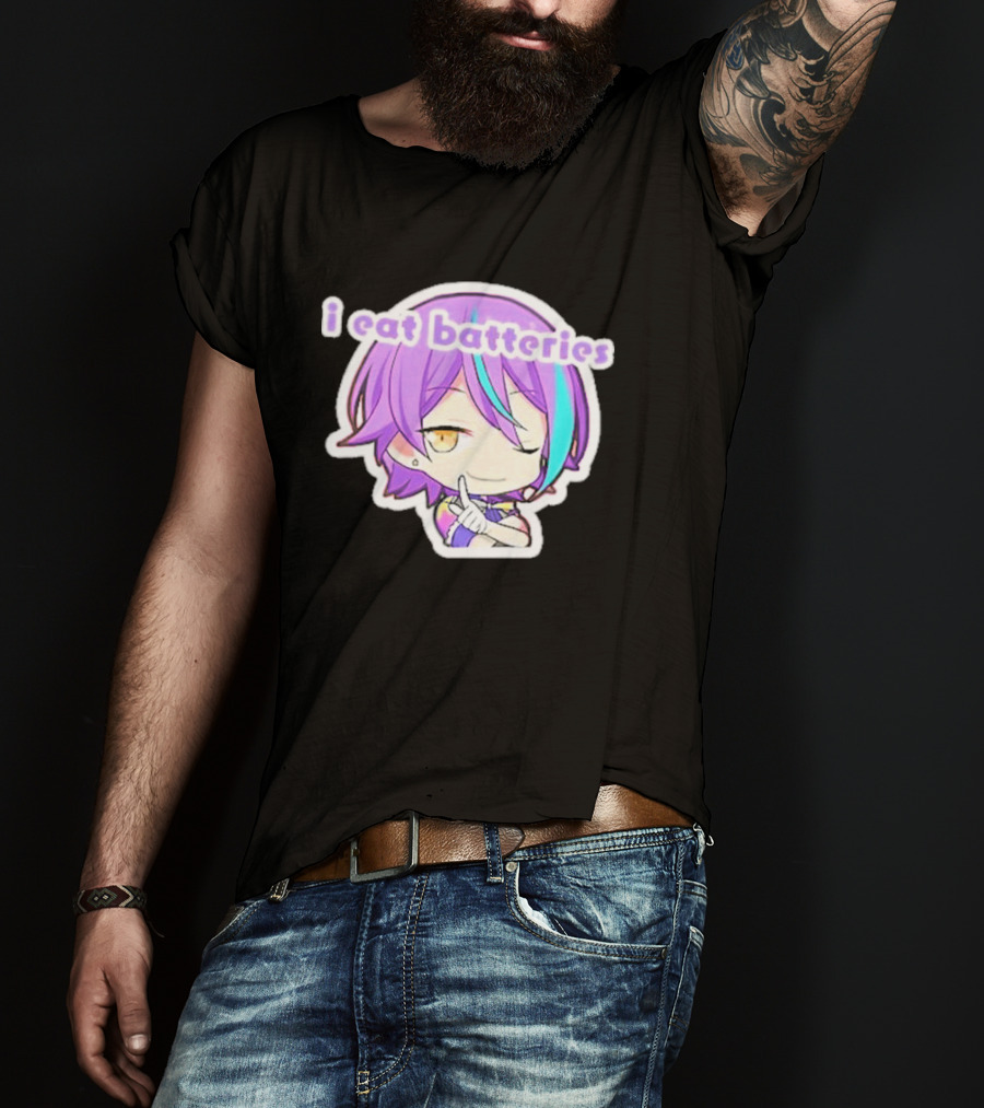 Rui Kamishiro I Eat Batteries Project Sekai Chibi Character T-Shirt