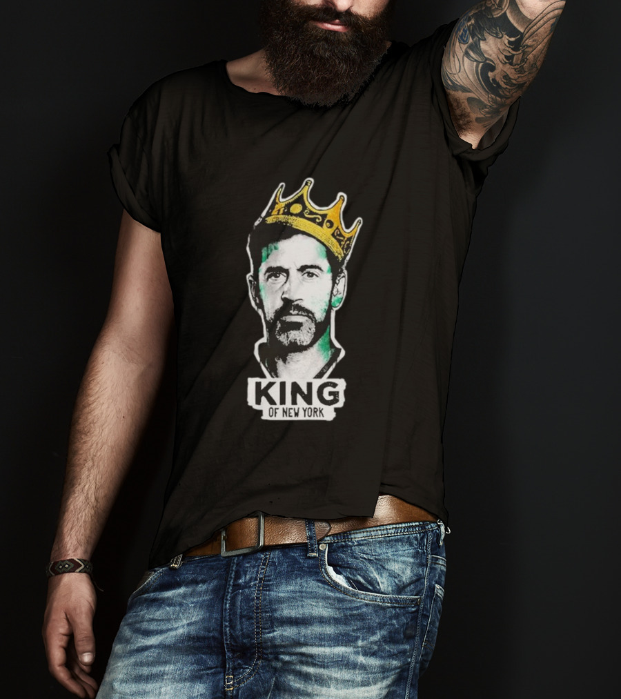 Aaron Rodgers King Of New York Wearing Crown T-Shirt