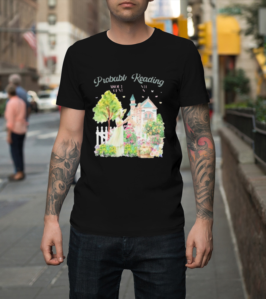 Opal And June Probably Reading About Dukes Victorian Garden Scene T-Shirt