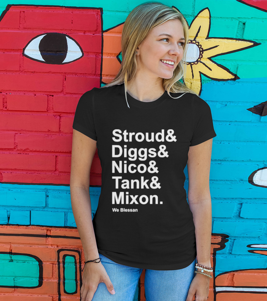 Houston Stressans Stroud Diggs Nico Tank Mixon We Blessan Football Names T-Shirt