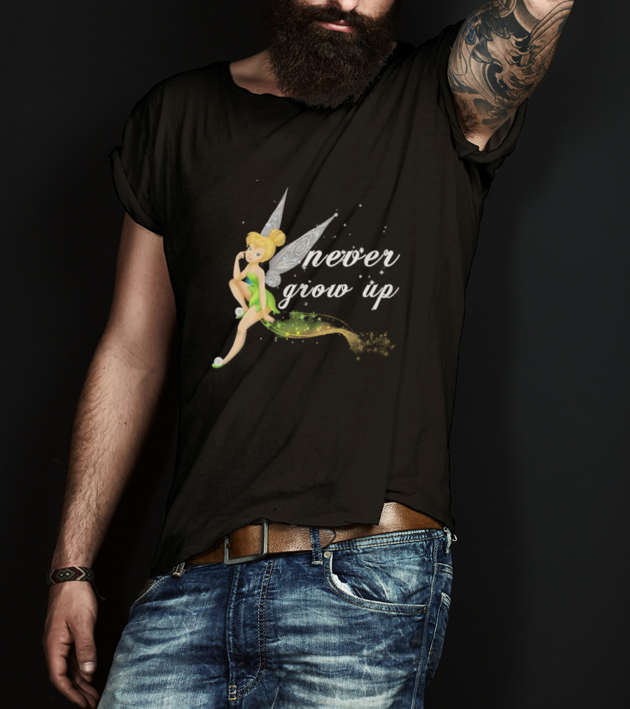 Tinkerbell Never Grow Up Fantasy Fairy Magic T-Shirt