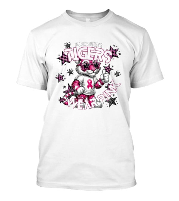 In October Tigers Wear Pink Detroit Tigers Baseball October Ready T-Shirt