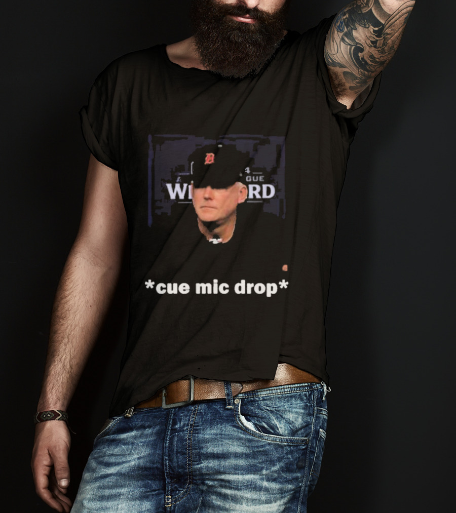 Detroit Tigers Legendary Moment Cue Mic Drop T-Shirt