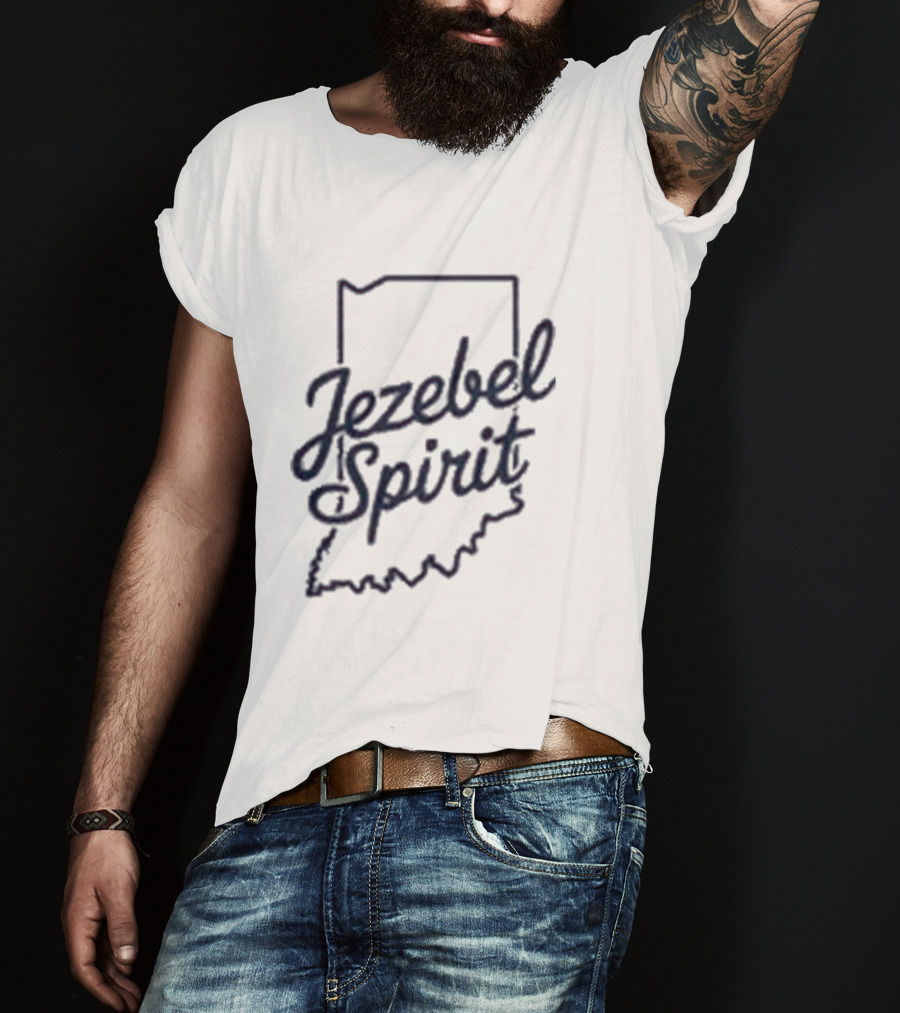 Corinne Straight Jezebel Spirit Indiana Outline T-Shirt