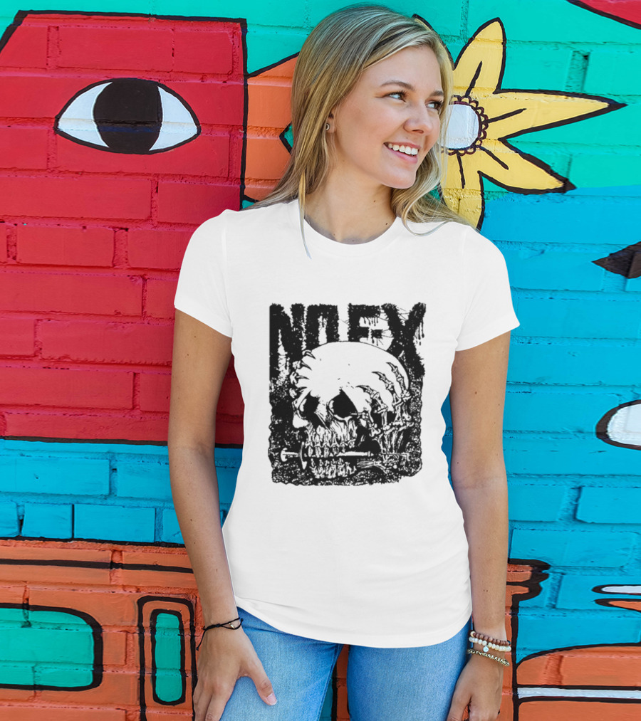NOFX OG Skull With Skeleton Hand And Screwdriver T-Shirt