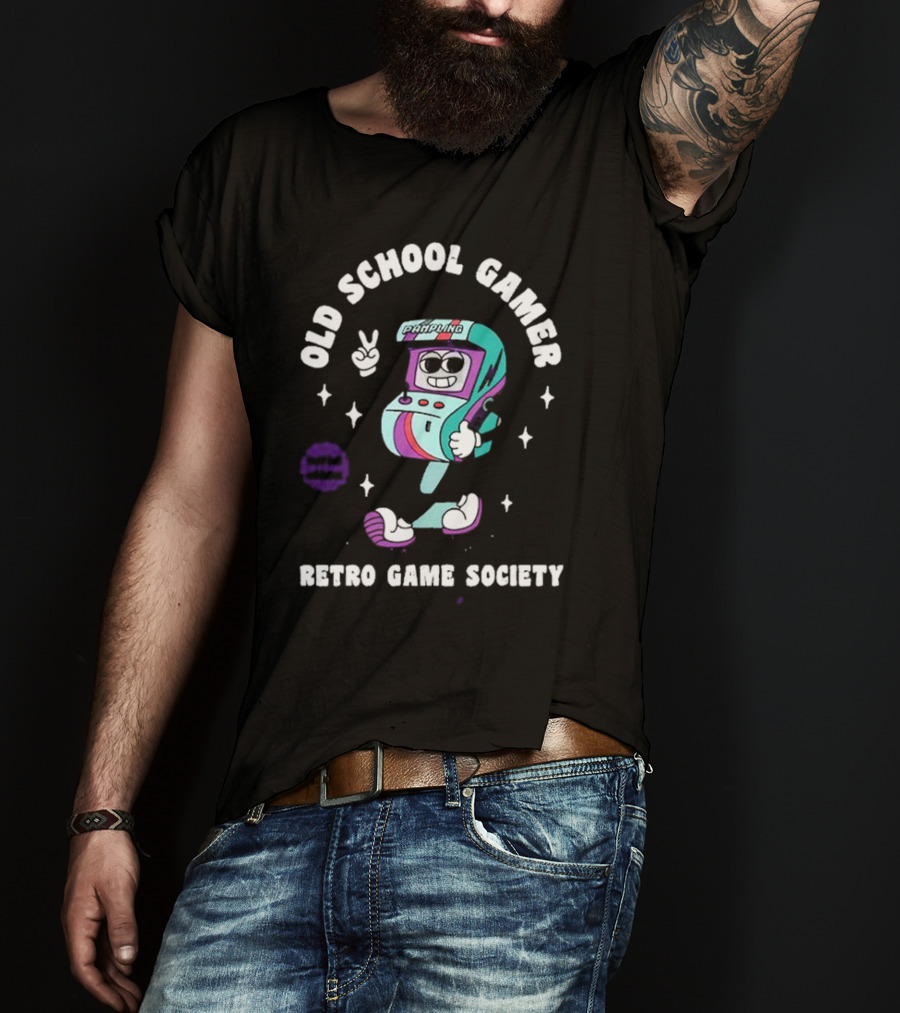 Old School Gamer Padding Retro Game Society T-Shirt