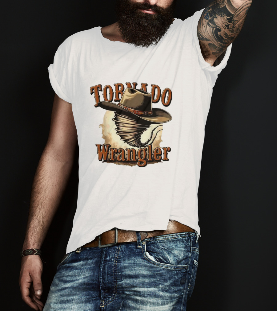 Tornado Wrangler Cowboy Hat Twister T-Shirt