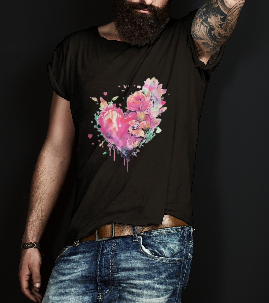 Alexander Stewart Bleeding Heart Floral T-Shirt