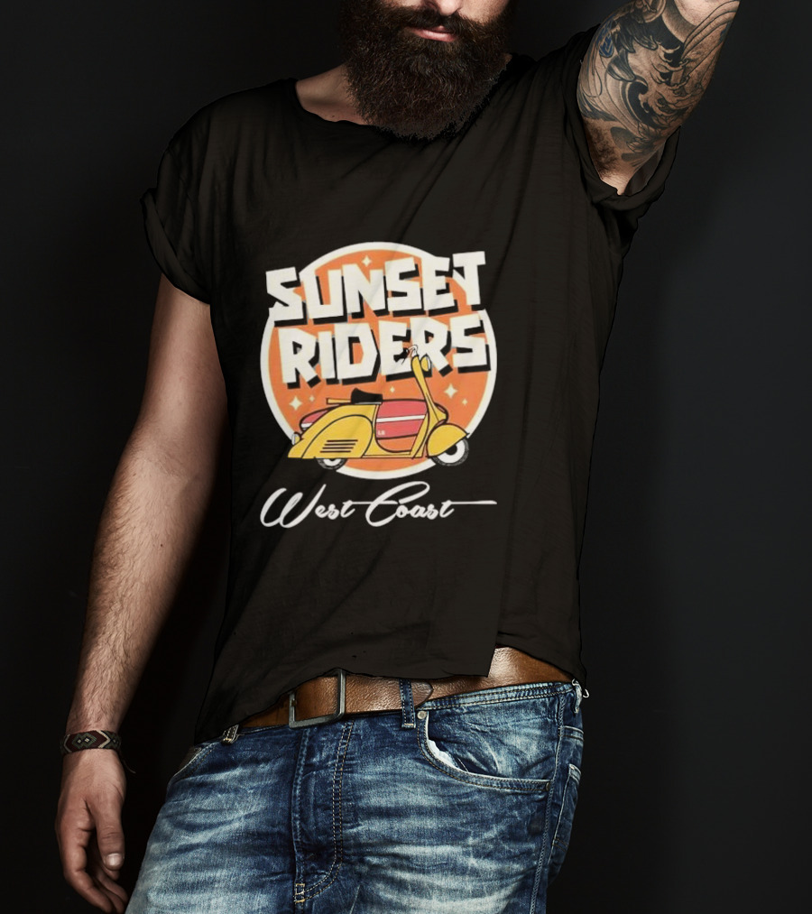 Sunset Riders West Coast Retro Scooter T-Shirt