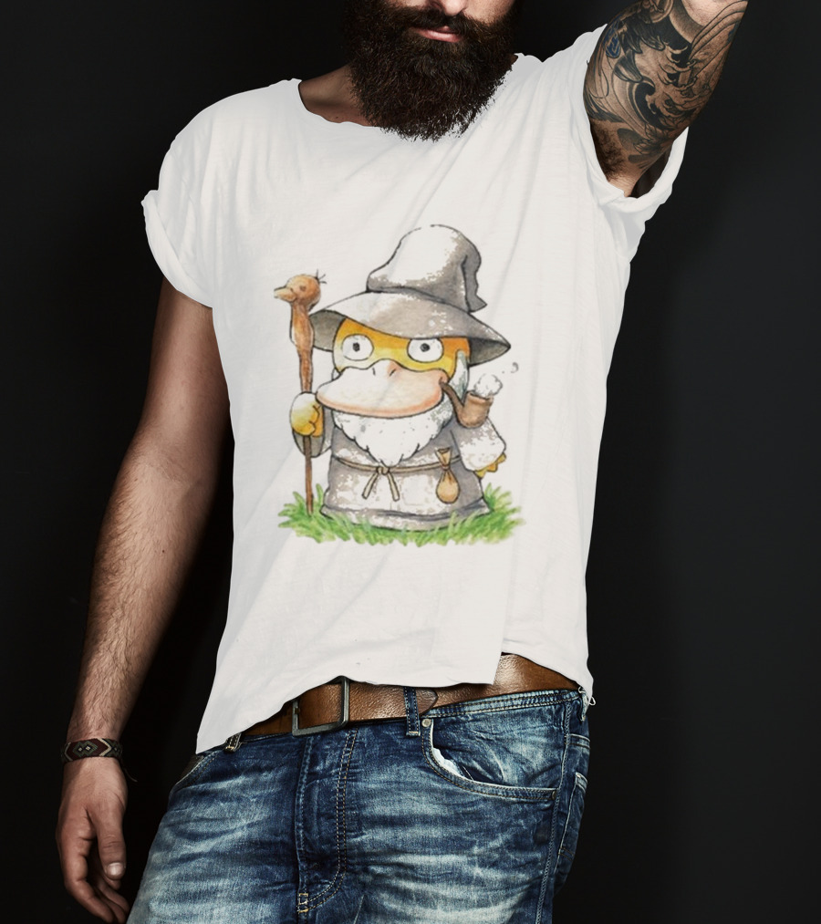 Ganduck The Grey Psyduck Wizard Crossover T-Shirt