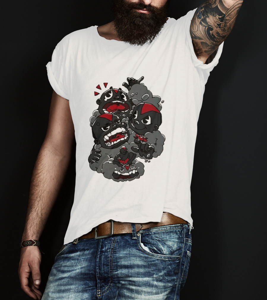Lil Darkie Emotional Expressions Character Faces Joystick T-Shirt