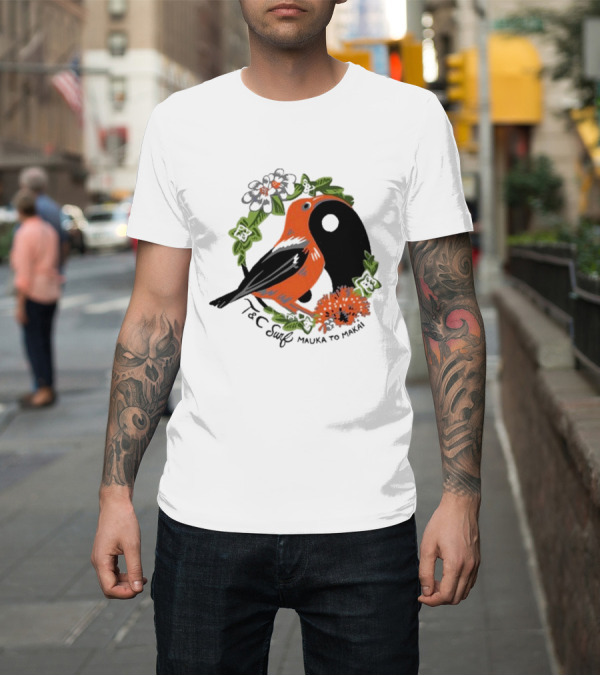 Shirt: T&C Surf Mauka To Makai Bird Floral Yin Yang T-Shirt T&C Surf Mauka To Makai Bird Floral Yin Yang T-Shirt