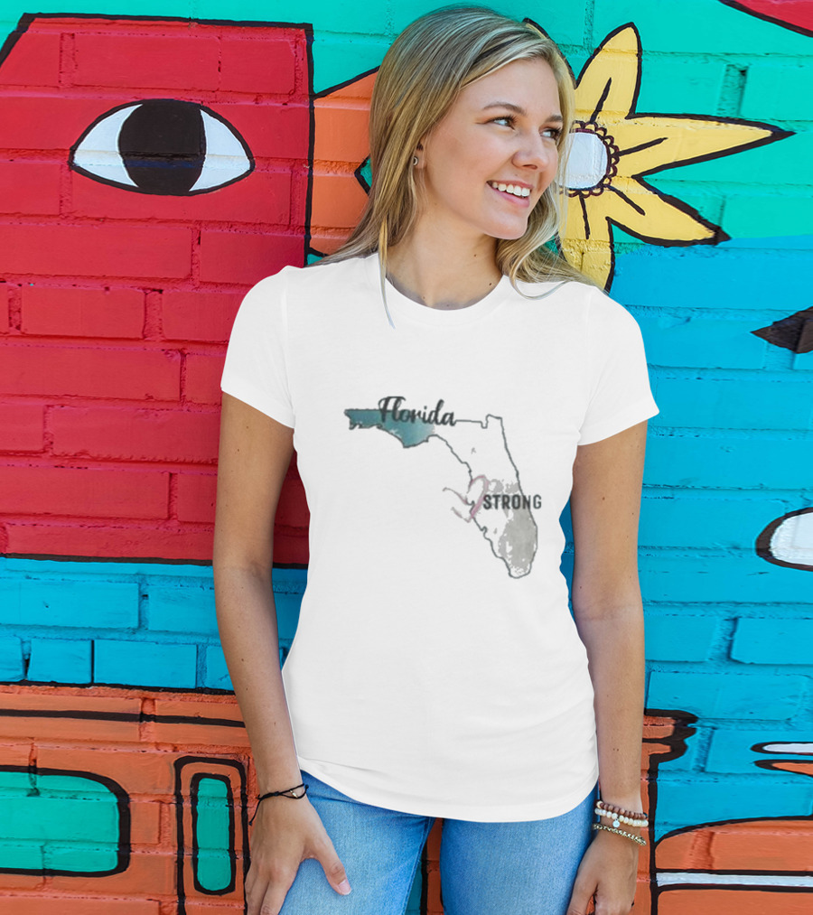 Hurricane Milton Florida Strong Map T-Shirt