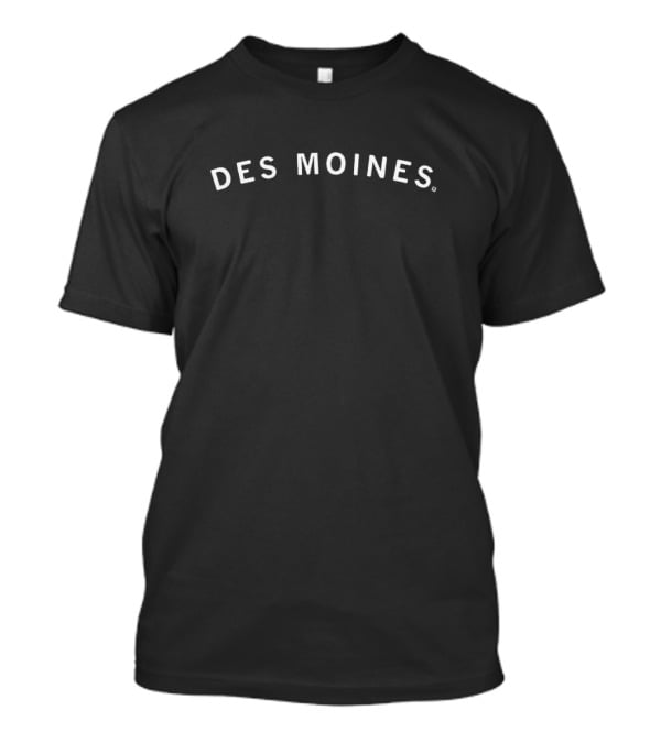 Des Moines Curved Text Heavyweight T-Shirt