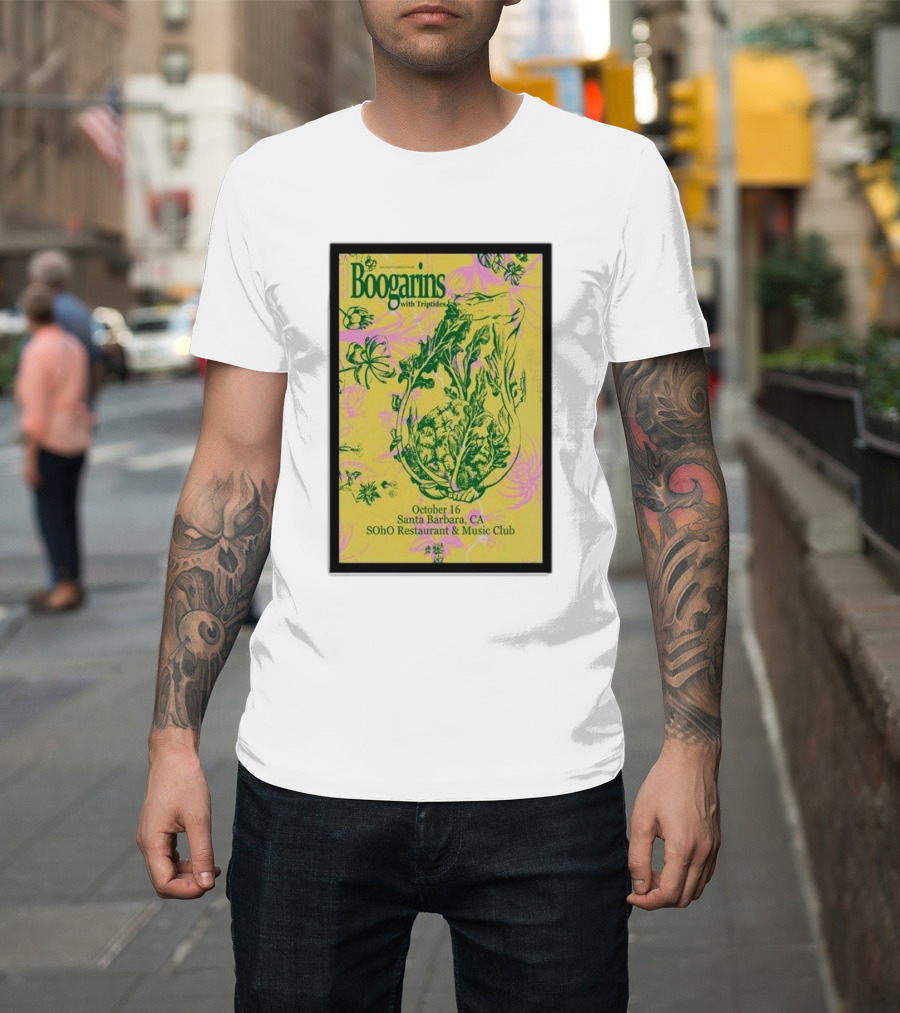 Boogarins with Triptides October 16 Santa Barbara CA SOhO Restaurant and Music Club T-Shirt