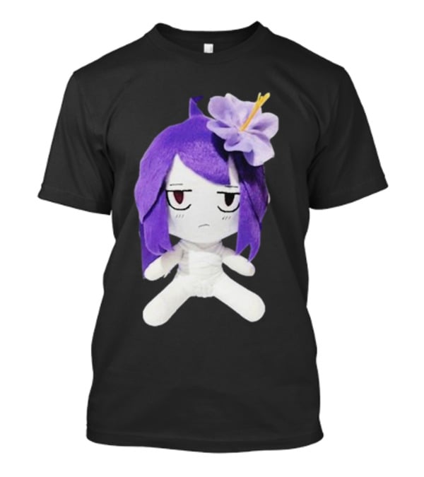Cynthoni Jvmo Down Right Anime Plush Doll With Purple Hair And Flower T-Shirt